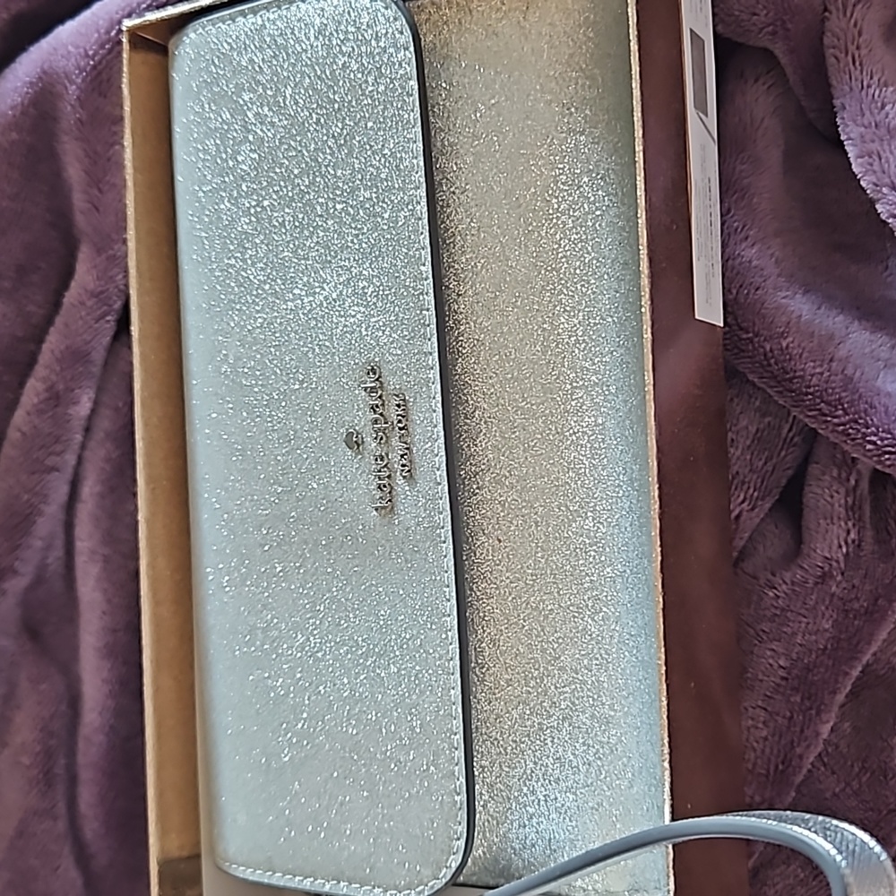 Kate Spate Medium Glitter Flap Phone Wallet